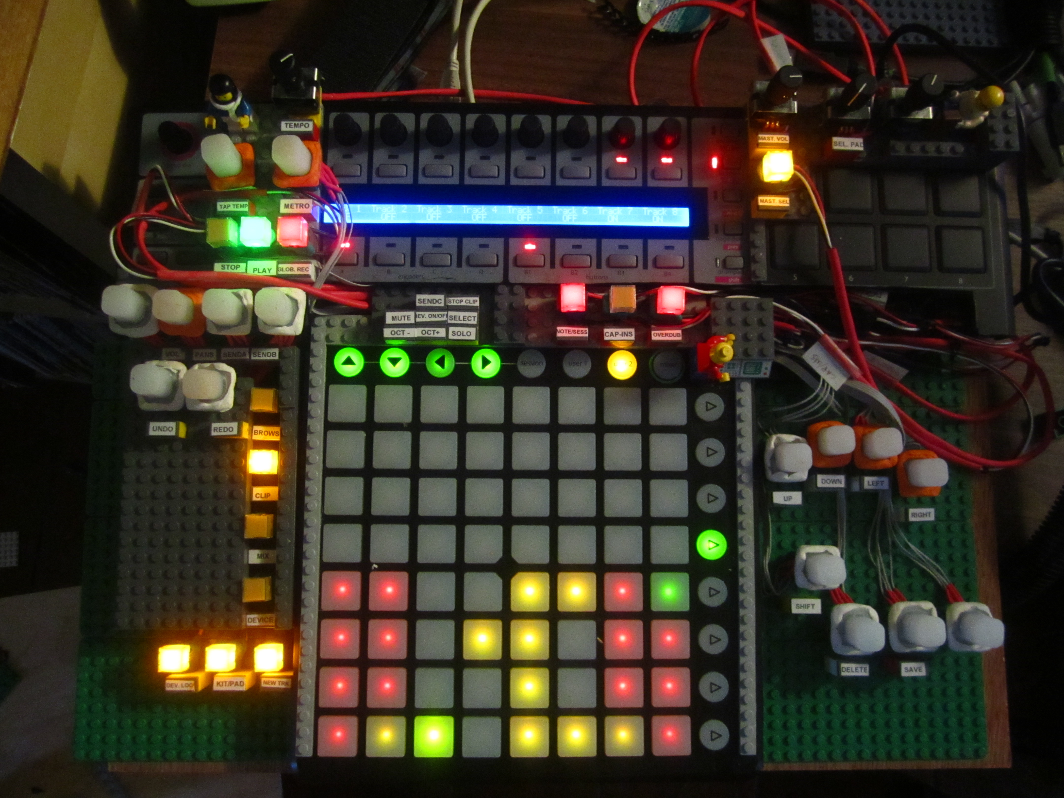 Full controller rig with illuminated buttons and pads